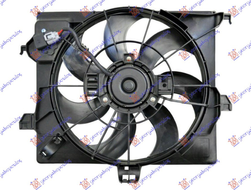 Ventilator komplet dizel (390mm) (3 pinë) (tipi DOOWON)