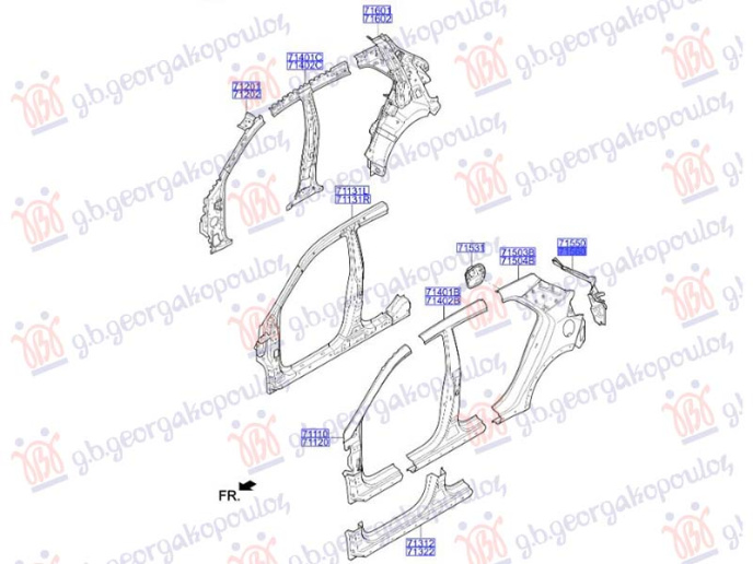 Mbajtës/ panel i dritave stop (Origjinal)