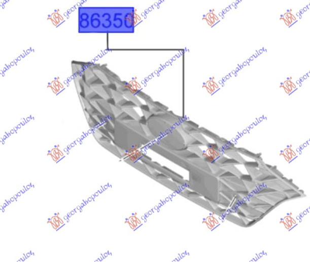 Maskë pvc/grilë pa shkëlqim me ngjyrë të zezë (Origjinal)