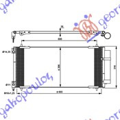 Radiator i kondicionerit 2.2-2.7 HDi (67x30.7)