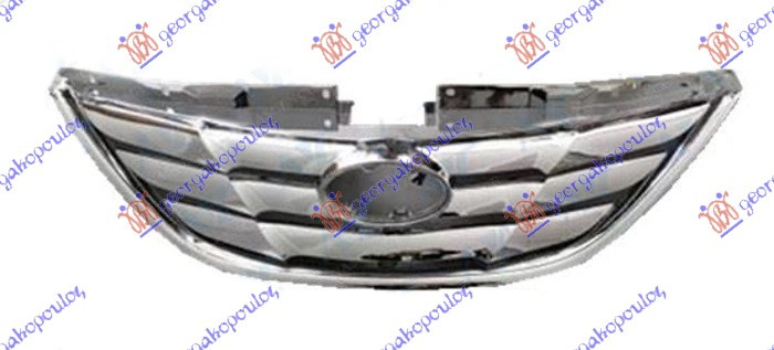 Maskë pvc/grilë krom me kornizë krom