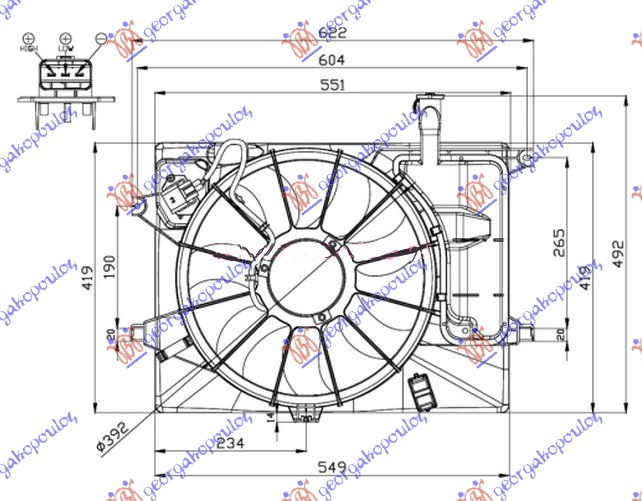 Ventilator komplet