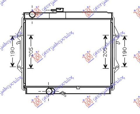 Radiator për motor 2,4cc D (45x52,5x3,5)