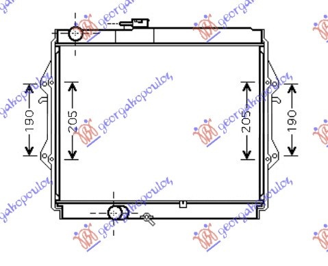 Radiator për motor 2.4D (45x52.5x2.7) (KOYO)
