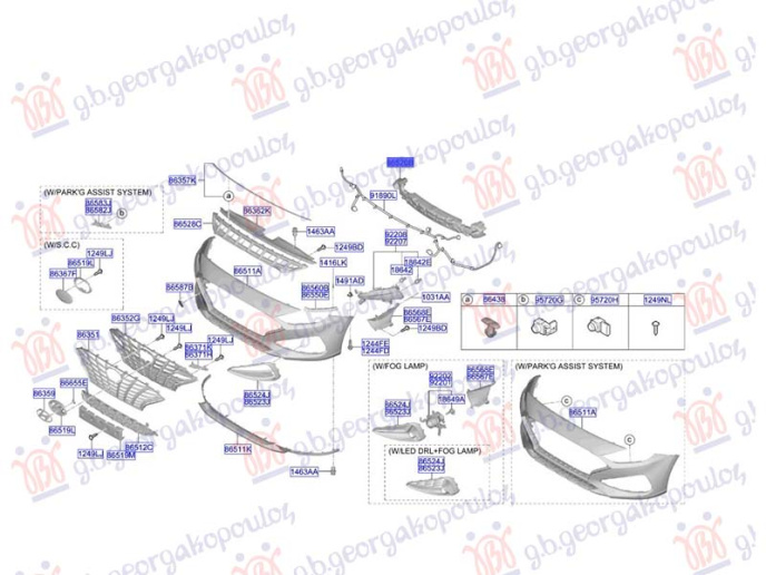 Absorbues në parakolpin e përparmë (Origjinal)