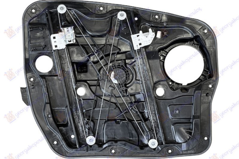 Ngritës/rregullator për dritaren e përparme elektrik (pa motor) me panel/mbajtës