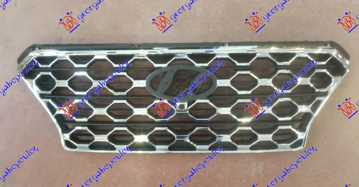 Maskë pvc/grilë me ngjyrë të zezë/krom