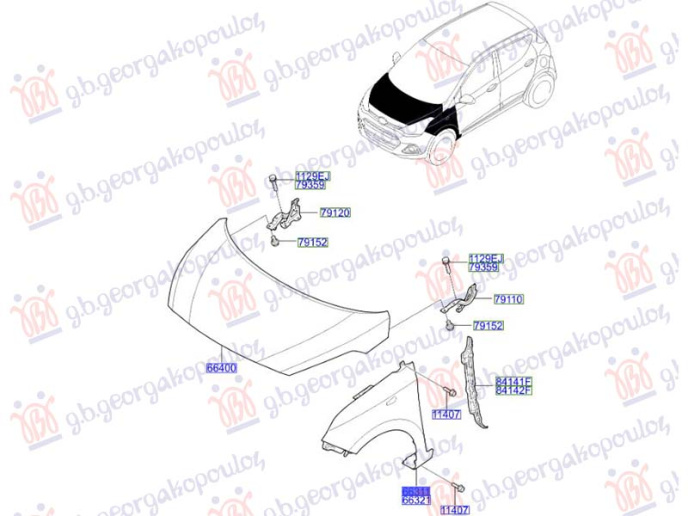 Krahu i përparëm (Origjinal) (pa hapje për drita pulsuese)