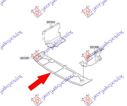 Mbrojtje/kapak nën motor (plastik)