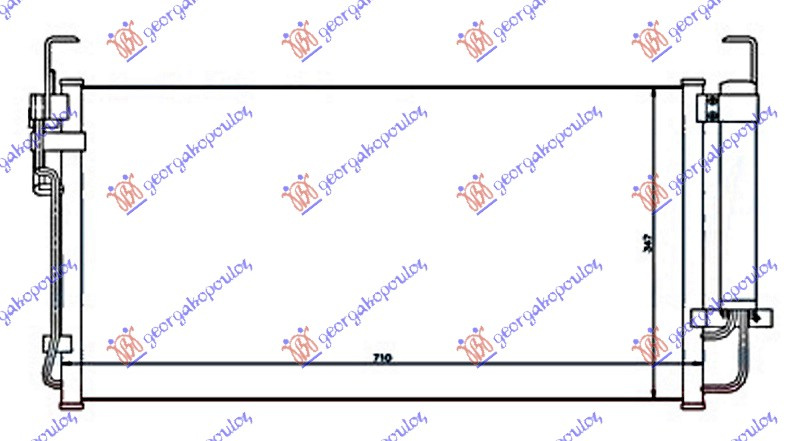 Radiator i kondicionerit benzinë - dizel (660x355x16)