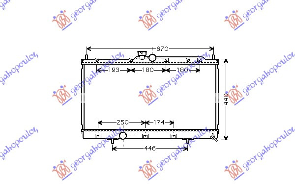 Radiator për motor 1.3-1.6-2.0 benzinë (marsh manual) (685x375)