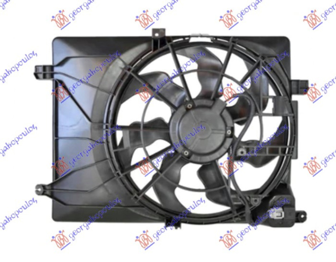 Ventilator komplet 2.0 CRDI dizel (466mm) (3 pinë) korean