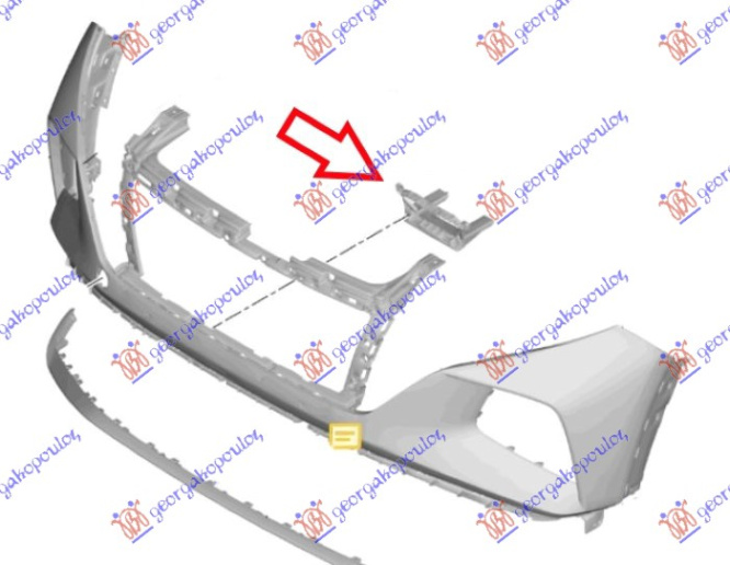 Kapës/mbajtës parakolpi i përparëm qendror (Origjinal)