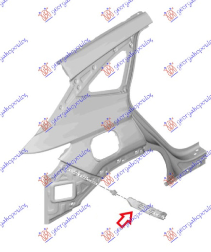 Kapëse/mbajtëse e parakolpit të pasmë plastik (Origjinal)