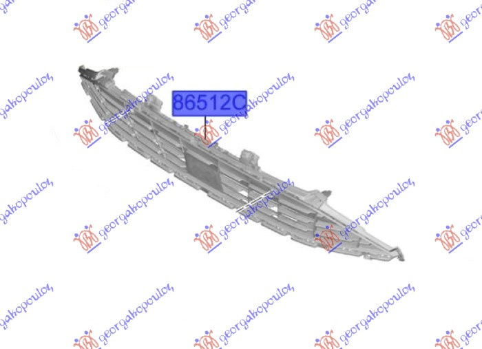 Grilë qendrore në parakolpin e përparme (Origjinal)