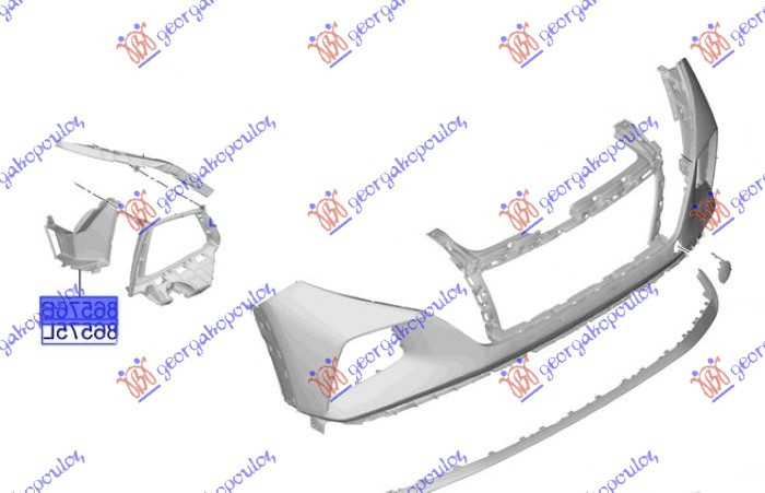 Thithës ajri parakolpi i përparëm i brendshëm (Origjinal)