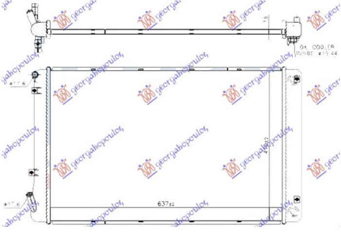 Radiator shtesë për motor 1.6 benzinë/hibrid (640x410x65) (KOYO)