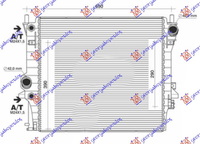 Radiator për motor 2.5-3.0-4.0-4.2 (me/pa kondicioner) (marsh automatik) (572x508)