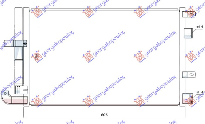 Radiator i kondicionerit 2.7 D dizel (565x370x16)