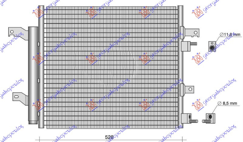 Radiator i kondicionerit 4.2-5.0 benzinë (525x447)