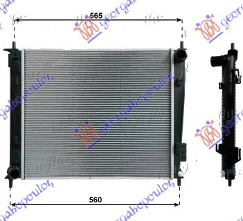 Radiator për motor 1.6 CRDi dizel (marsh manual) (480x415x16)