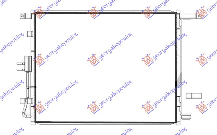 Radiator i kondicionerit 2.0i benzinë (500x395x12)