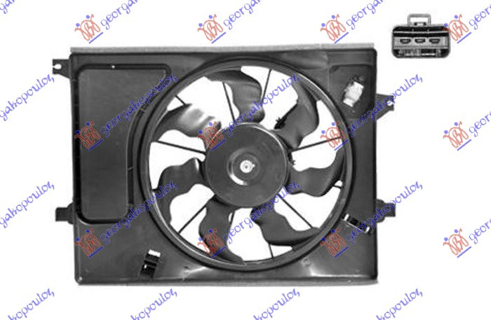 Ventilator komplet (i vetëm) 1.6 benzinë (3 pinë)