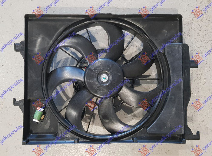 Ventilator komplet (i vetëm) 1.2-1.4 benzinë (390mm) (3 pinë)
