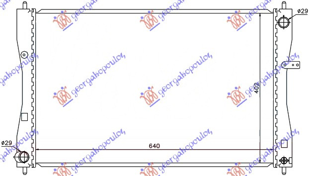 Radiator për motor 1.5 CDi (64x40) (KOYO)