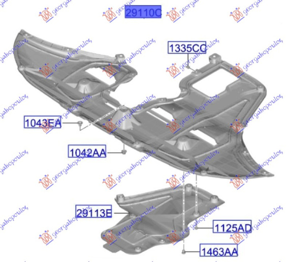Mbrojtje/kapak nën motor (Origjinal)