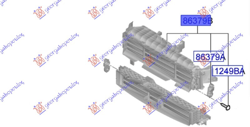 Thithës ajri Radiator për motor (active) i sipërm (Origjinal)