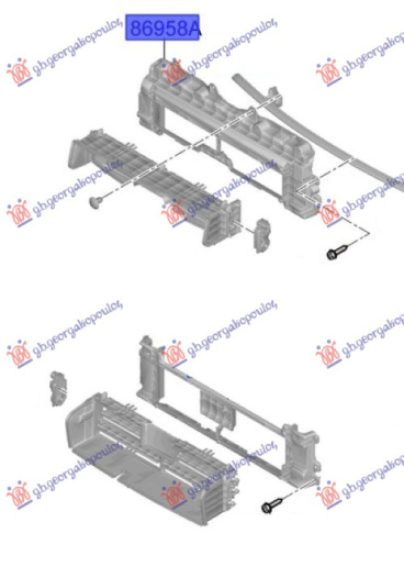Kornizë për thithës ajri radiator për motor (Origjinal)