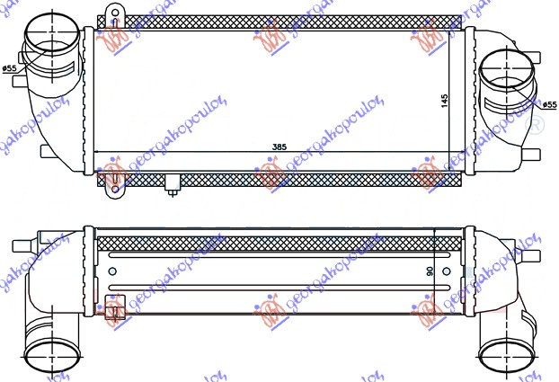 Interkuler 2,0-2,2 CRDi (385x145x90)