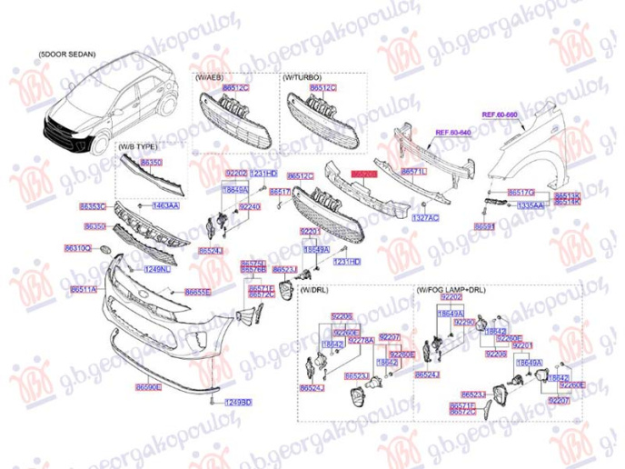 Absorbues në parakolpin e përparmë (Origjinal)