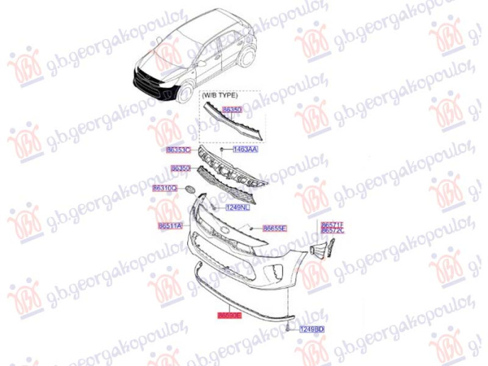 Spoiler për parakolpin e përparëm (Origjinal)