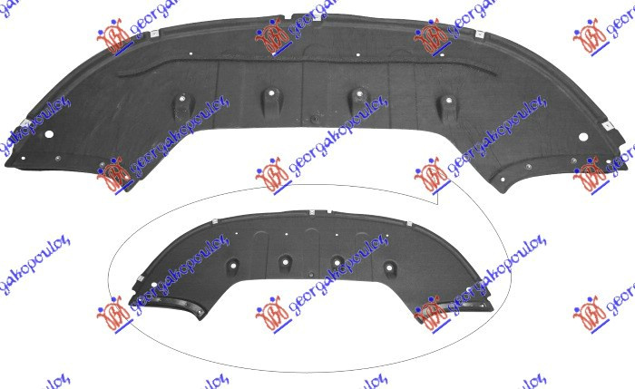 Mbrojtje/kapak nën motor (i përparëm ) plastik