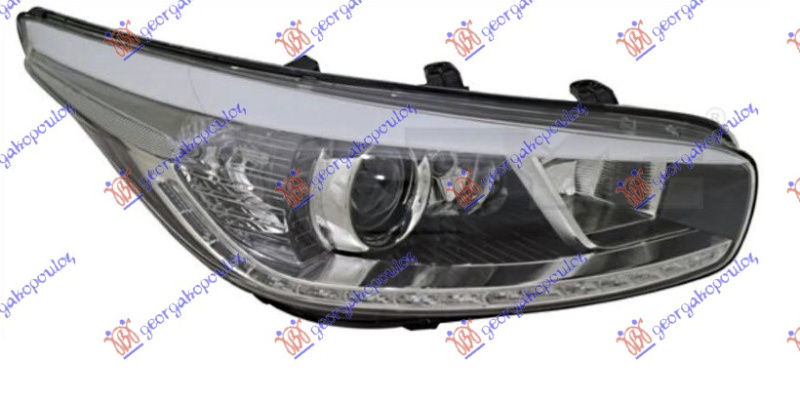 Fenerë elektrik me ngjyrë të zezë me LEDDritë ditore (E) (me motor) (TYC)