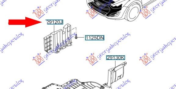 Mbrojtje/kapak nën motor (Origjinal)