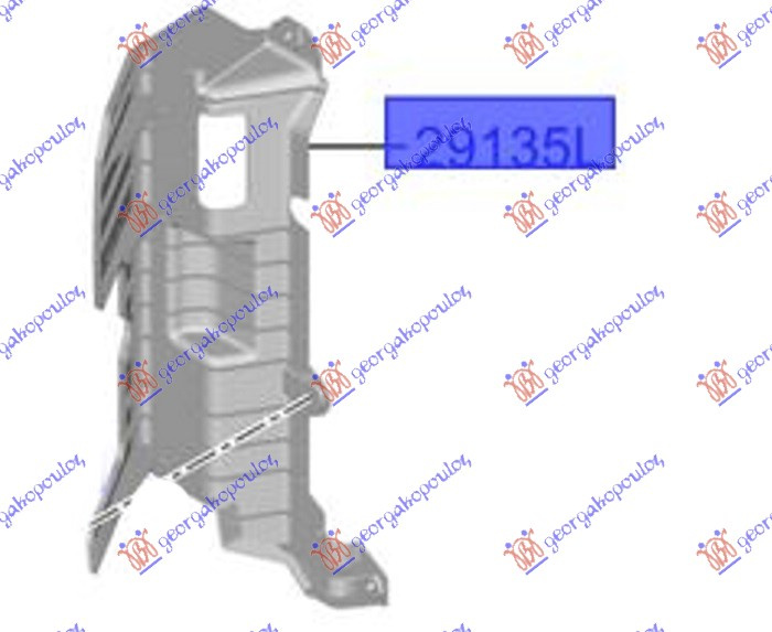 Mbulues i përparëm për radiator (ajër) (Origjinal)