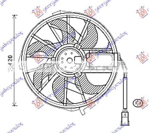 Ventilator (Motor + helikë) (420mm)