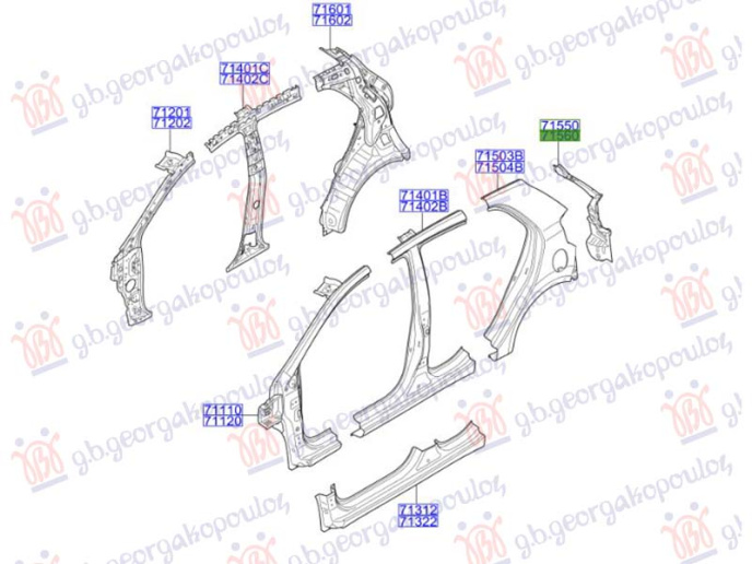 Mbajtës/ panel i dritave stop (Origjinal)