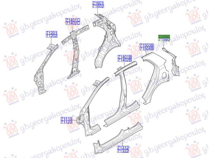 Mbajtës/ panel i dritave stop (Origjinal)