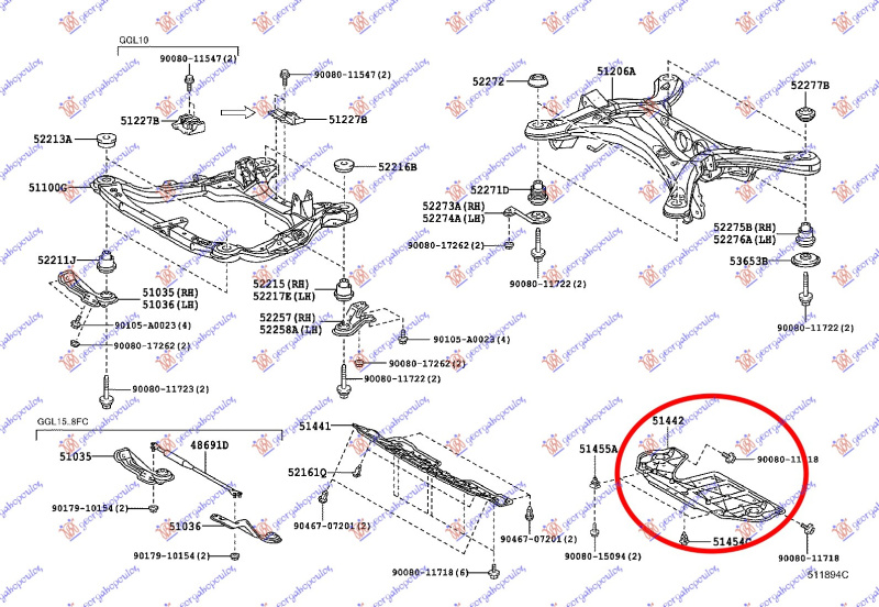 Mbrojtje/kapak nën motor