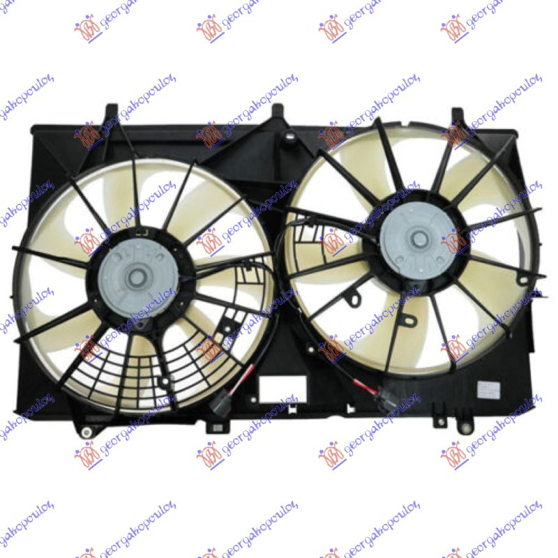 Ventilator komplet (dopio) 3.5 benzinë hibrid (375/375mm) (3 + 3 pinë)
