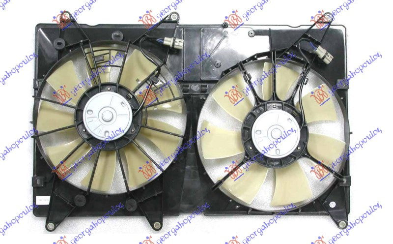 Ventilator komplet (dopio) 3.0 benzinë (2 + 2 pinë) 00-