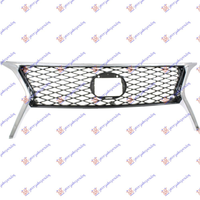 Maskë pvc/grilë me ngjyrë të zezë me kornizë krom (F SPORT)
