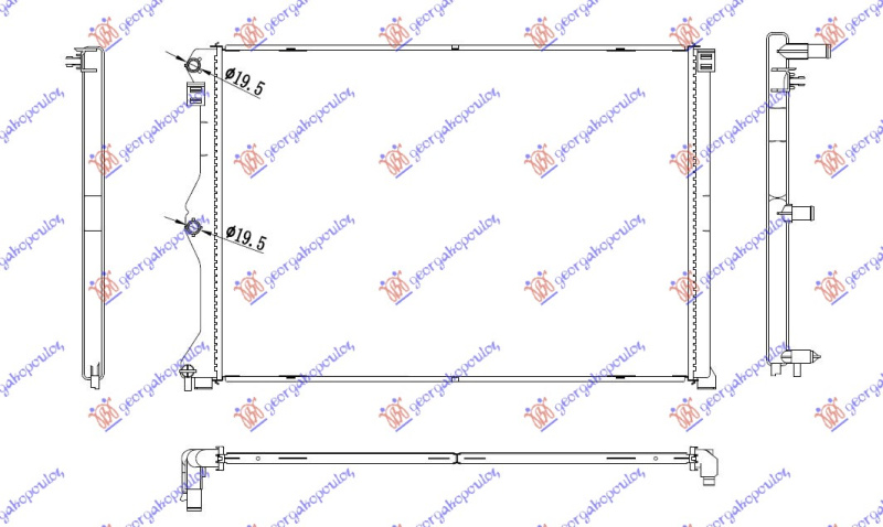 Radiator për motor 2.0 benzinë (marsh automatik) (675x472)