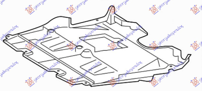 Mbrojtje/kapak nën motor (hibrid)