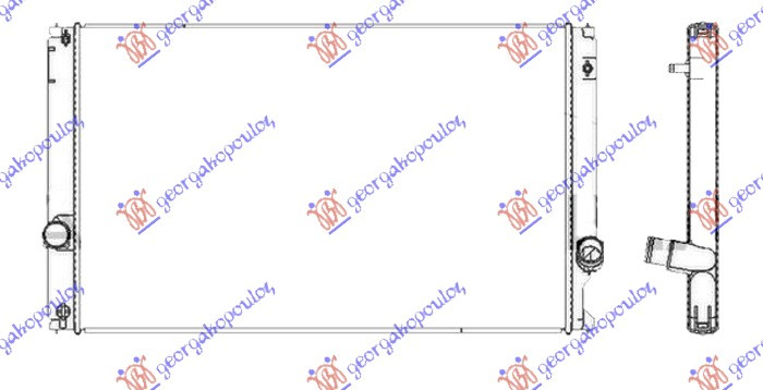 Radiator për motor 2.0 (200T/300) benzinë (700x435x26)