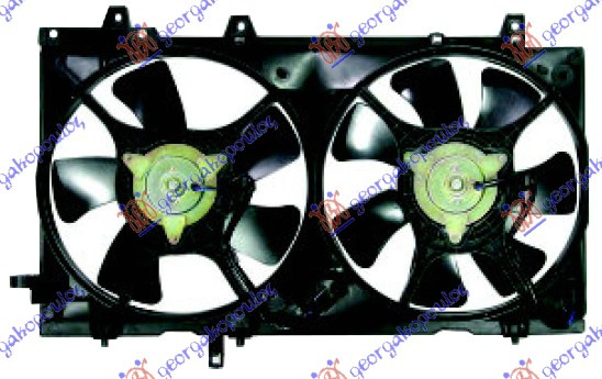 Ventilator për radiatorpër motor komplet dopio paTURBO benzinë